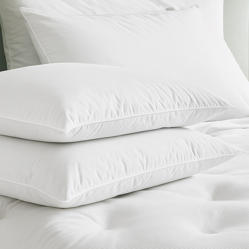 Kit 6 Travesseiros Pluma do Ganso + Brinde  – Antialérgicos