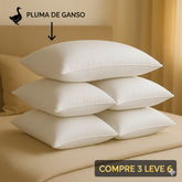 Kit 6 Travesseiros Pluma do Ganso + Brinde  – Antialérgicos