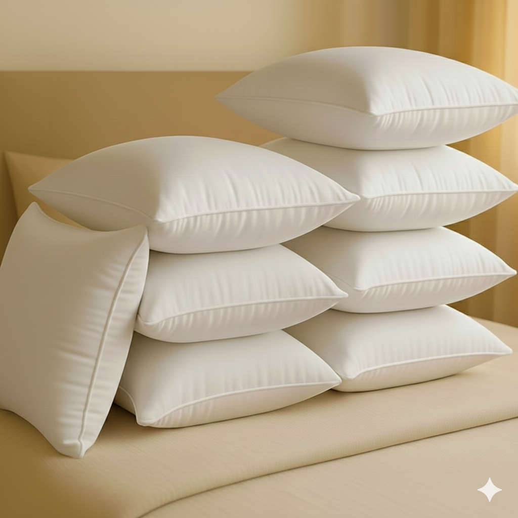 Kit 6 Travesseiros Pluma do Ganso + Brinde  – Antialérgicos