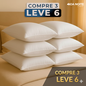 Kit 6 Travesseiros Pluma do Ganso + Brinde  – Antialérgicos