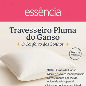 Kit 6 Travesseiros Pluma do Ganso + Brinde  – Antialérgicos